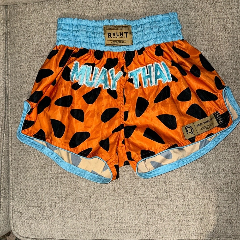 RSLNT Muay Thai Shorts - Orange and Blue
